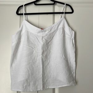 NWT White Cotton spaghetti strap top